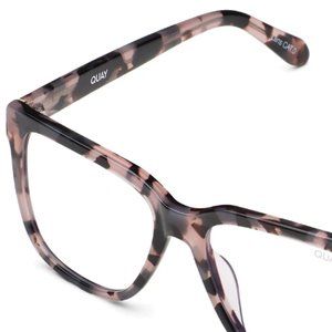 Quay Wired Blue Light Glasses, Milky Tortoise color